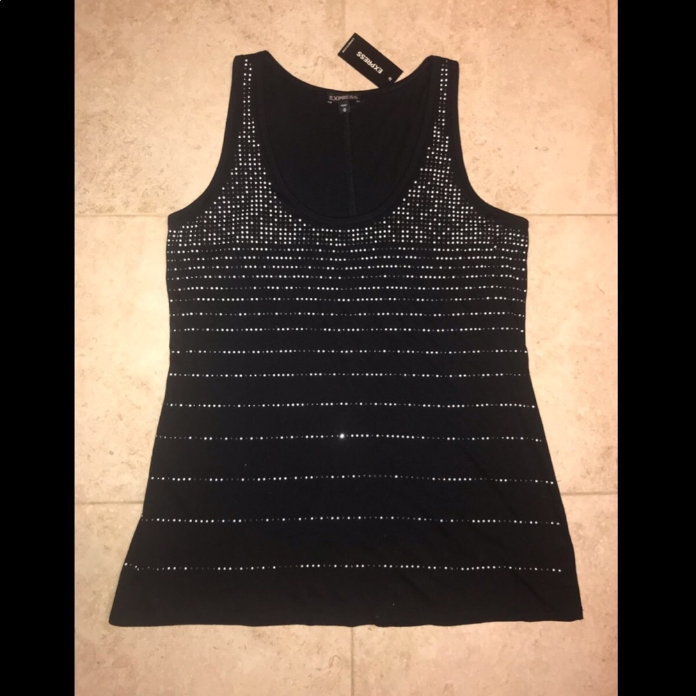 Black Flowy Express Tank Top (NEW)